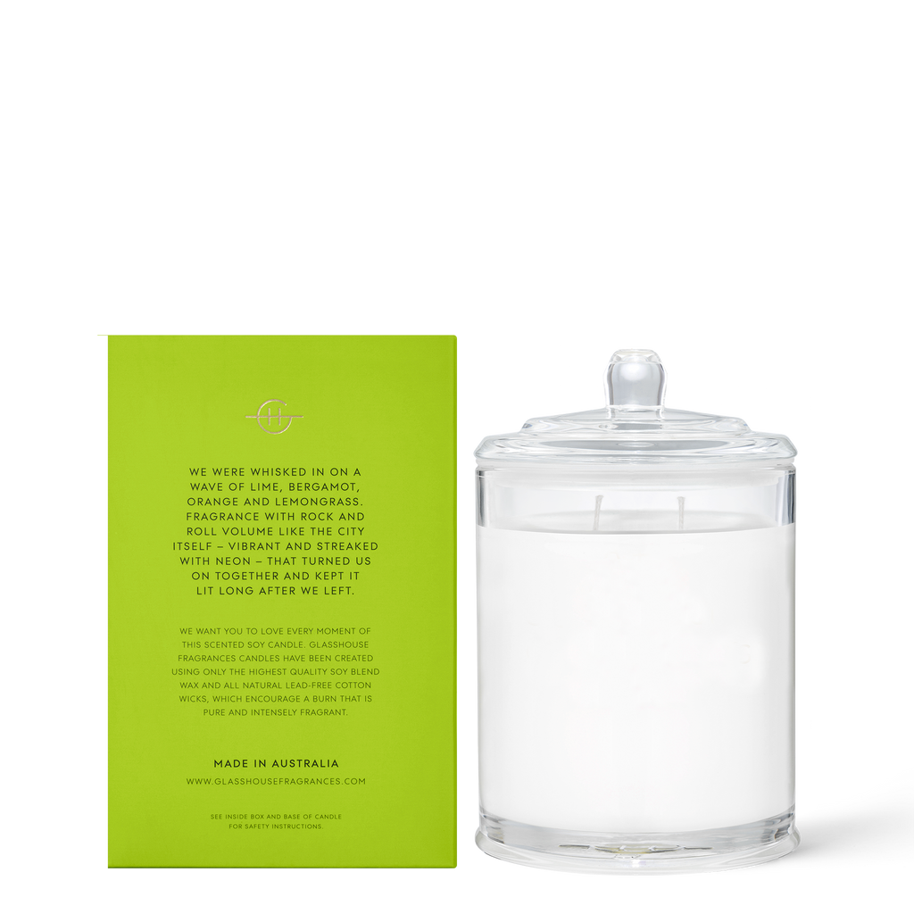Glasshouse We Met in Saigon - Lemongrass Triple Scented Soy Candle Back
