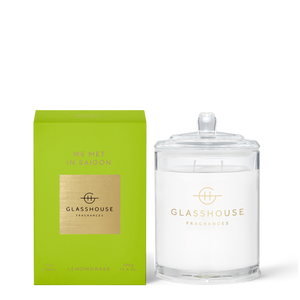 Glasshouse We Met in Saigon - Lemongrass Triple Scented Soy Candle Front
